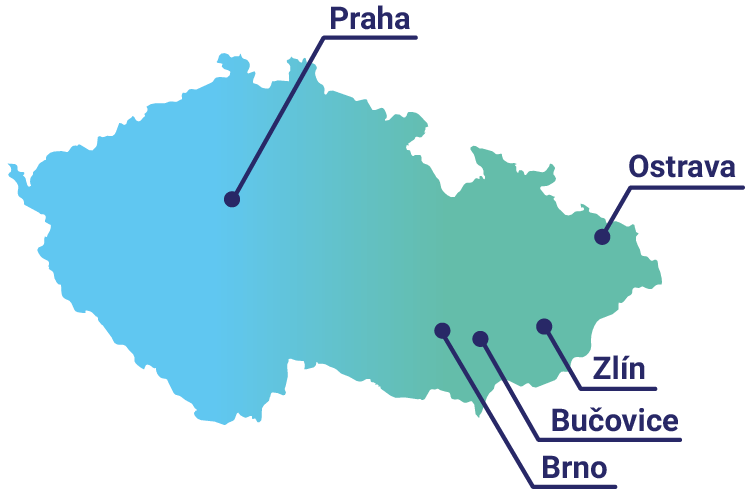 Mapa našich poboček